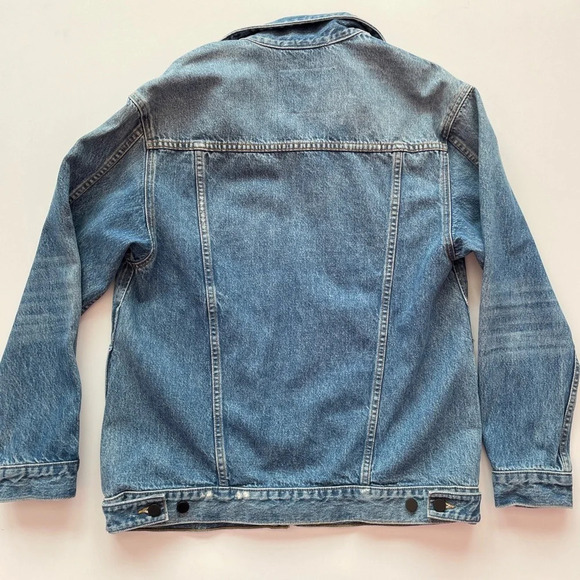 Alexander Wang x Denim Daze Oversized Unisex Faded Jacket in Light Indigo Aged - Picture 8 of 16